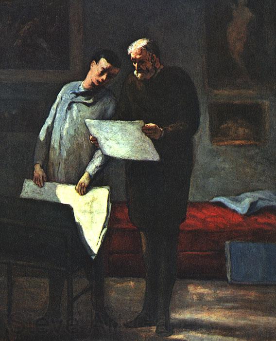 Honore  Daumier Advice to a Young Artist Spain oil painting art